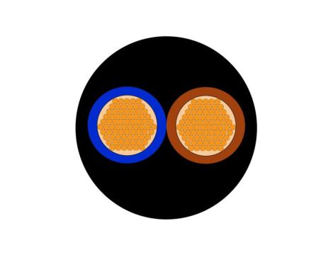 Sieciowy kabel zasilający 2 Core Polichlorek winylu PVC Sheath Czarny 5.4mm od , 300 V