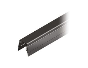 Pasek zasłaniający na profile, Czarny, PP, 8mm, dł. 2m 10-elem., RS PRO