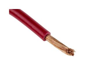 Kabel trzynormowy PCW, dł. 100m 4 mm, 41 A, 1 kV, Maks. +105C Czerwony Zgodność z trzema normami, RS PRO