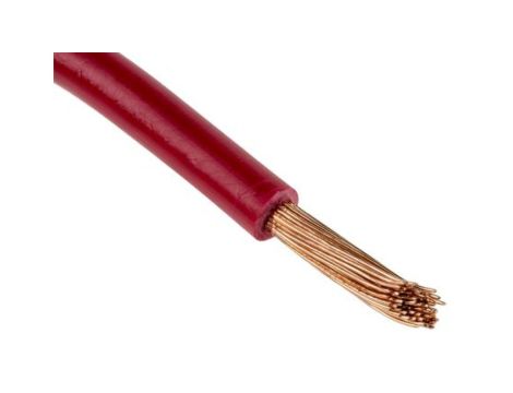 Kabel trzynormowy PCW, dł. 100m 4 mm, 41 A, 1 kV, Maks. +105C Czerwony Zgodność z trzema normami, RS PRO