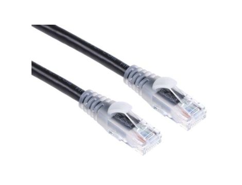 Kabel kategorii 6, Czarny, Wtyk RJ45/męski RJ45dł.: 10m, mat. koszulki: PVC