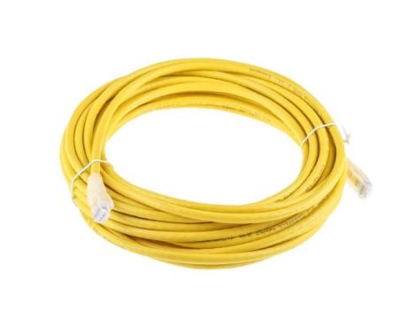 Kabel kategorii 6, Żółty, Wtyk RJ45/męski RJ45dł.: 10m, mat. koszulki: PVC