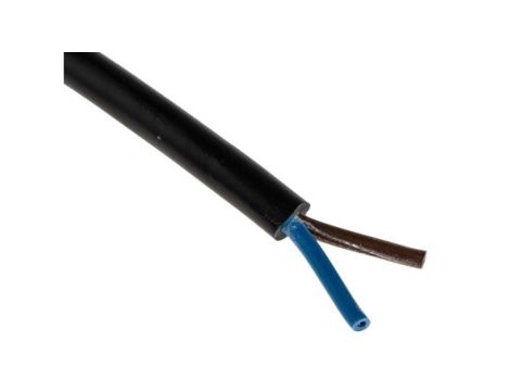 Sieciowy kabel zasilający 2 Core Polichlorek winylu PVC Sheath Czarny 7.5mm od , 500 V