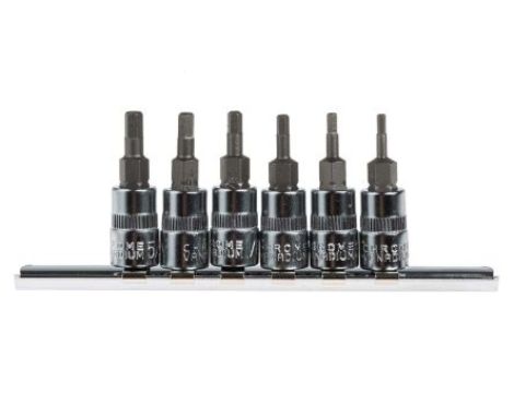 Zestaw końcówek wkrętakowych sześciokątnych, materiał Stal chromowo-molibdenowo-wanadowa, Hex 1/8, Hex 3/32, Hex 5/32,