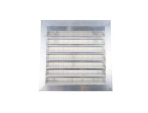 Żaluzja do wentylatorów, Srebrny, Aluminium, 351 x 351mm 32mm