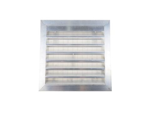 Żaluzja do wentylatorów, Srebrny, Aluminium, 351 x 351mm 32mm