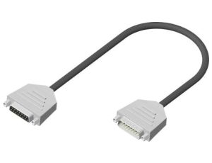 Wiązka kablowa ze złączem 15-stykowe męskie złącze D-sub x 15-stykowe żeńskie złącze D-sub, 2 A, 60 V, dł. 2m, RS PRO