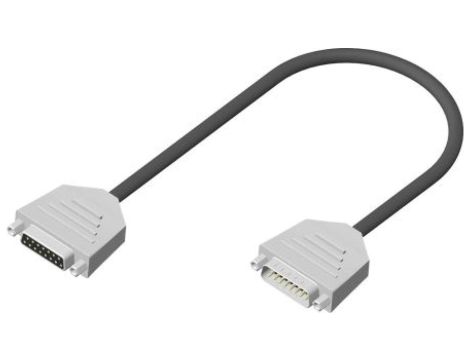 Wiązka kablowa ze złączem 15-stykowe męskie złącze D-sub x 15-stykowe żeńskie złącze D-sub, 2 A, 60 V, dł. 2m, RS PRO
