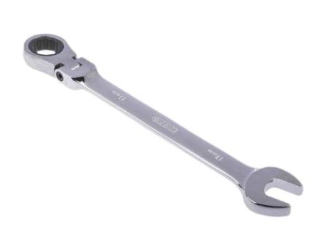 Uniwersalny klucz zapadkowy, roz. 17 mm, dł. 233 mm, materiał: Stal chromowo-wanadowa, RS PRO