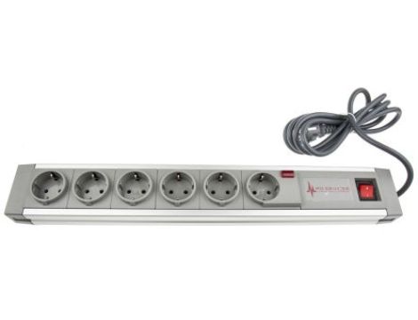 2m Przedłużacz 6 gniazda 250 V AC CEE 7/7 niemieckie Schuko/francuskie Typ F - niemieckie Schuko Tak Tak Listwa z