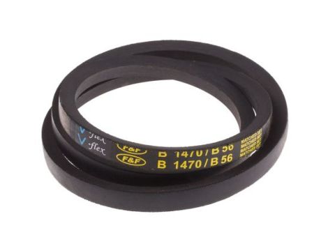 Pas napędowy, profil B, materiał: PET, guma, 17mm x 11mm x 1.42m, RS PRO