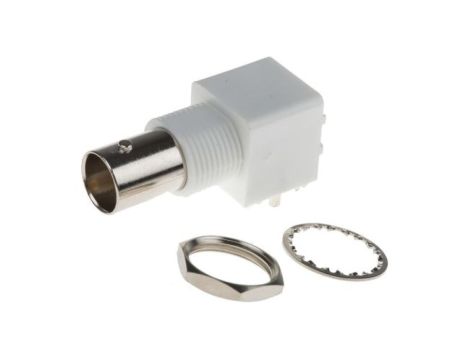 Złącze BNC, 75, 0 to 1GHz, Żeński, Przepust, Montaż na płytce drukowanej