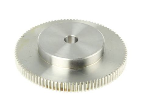 Koło zębate walcowe, moduł: 1, l.zębów: 100, śr. piasty: 60mm, śr. otworu: 12mm, Stal nierdzewna