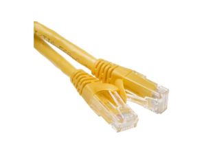 Kabel kategorii 6, Żółty, Wtyk RJ45/męski RJ45dł.: 3m, mat. koszulki: PVC