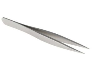 Pęseta, dł. +120, antymagnetyczna, materiał: Stal nierdzewna, RS PRO