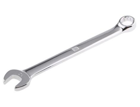 Klucz płasko-oczkowy, roz. 12 mm, dł. 174 mm, materiał: Stal chromowo-wanadowa, RS PRO