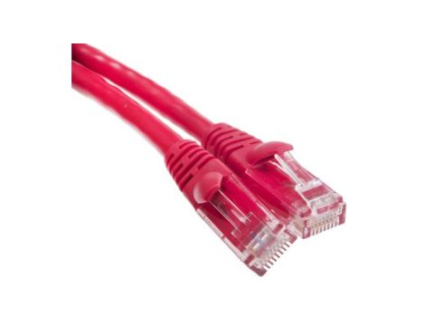 Kabel kategorii 6, Czerwony, Wtyk RJ45/męski RJ45dł.: 2m, mat. koszulki: PVC