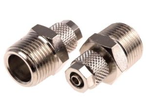 Adapter gwintowany prosty gwint – rura, 15 barów