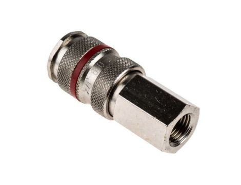 Szybkozłączka pneumatyczna, materiał Mosiądz, złącze G 1/4 żeńskie, RS PRO PLC 60, Rectus 19