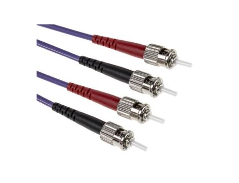 Kabel światłowodowy, średnica: 50/125m, OM3 Wielomodowy, Fioletowy, ST / ST