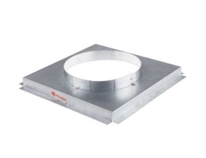 Podstawka z kołnierzem, 300 x 300mm, śr. kanału: 200mm, stal ocynkowana,