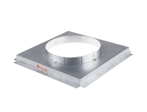 Podstawka z kołnierzem, 300 x 300mm, śr. kanału: 200mm, stal ocynkowana,