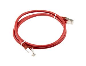 Kabel kategorii 6, Czerwony, Wtyk RJ45/męski RJ45dł.: 1m, mat. koszulki: LSZH