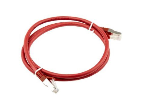 Kabel kategorii 6, Czerwony, Wtyk RJ45/męski RJ45dł.: 1m, mat. koszulki: LSZH