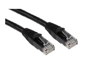 Kabel kategorii 6, Czarny, Wtyk RJ45/męski RJ45dł.: 5m, mat. koszulki: PVC