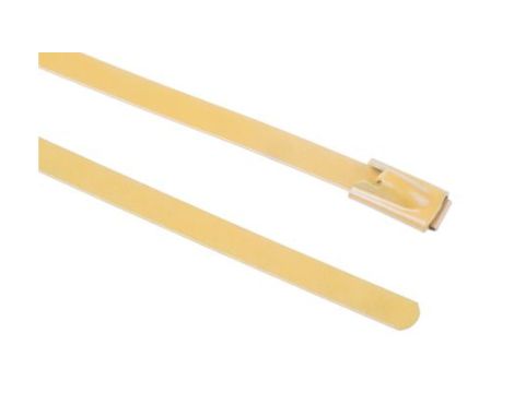 Opaska kablowa 200mm 4,6 mm Stal nierdzewna z powłoką poliestrową 100 sztuk RS PRO