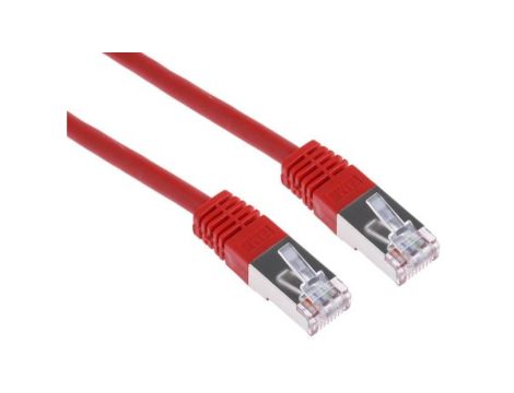 Kabel kategorii 6, Czerwony, Wtyk RJ45/męski RJ45dł.: 1m, mat. koszulki: PVC