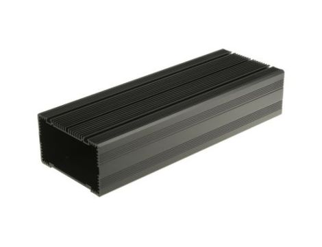 Obudowa radiatora wentylowana, aluminiowa, Czarny, 285 x 105 x 60.5mm, RS PRO