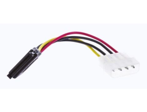 Kabel SATA, Zespół kabla połączeniowego, 4 styki Molex - SATA, 150mm, Czarny/Czerwony/Żółty