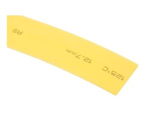 Osłona termokurczliwa żółta 2:1, średnica 12.7mm, dł. 6m, RS PRO