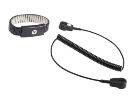 Opaska antystatyczna na nadgarstek z przewodem, 4mm Tak, dł. przewodu 1.8m, RS PRO Pojedynczy przewód