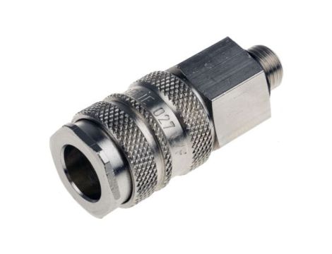 Szybkozłączka pneumatyczna, materiał Mosiądz, złącze G 1/4 męskie, RS PRO CEJN 410, Rectus 27, TST 410