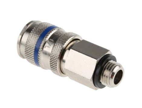 Szybkozłączka pneumatyczna, materiał Mosiądz, stal, złącze G 1/4 męskie, RS PRO CEJN 320, JWL 520, JWL 530, Parker PEF,