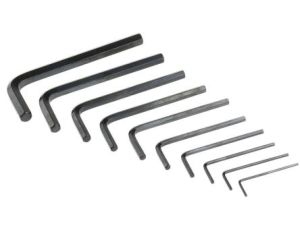 Zestaw kluczy imbusowych Jednostki brytyjskie, 10 szt. 1/4 in, 1/8 in, 1/16 in, 3/8 in, 3/16 in, 3/32 in, 5/16 in, 5/32