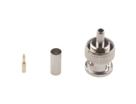 Złącze BNC, 75, 1GHz, Męski, Połączenie zagniatane, Montaż na kablu 546-3686 /100szt./