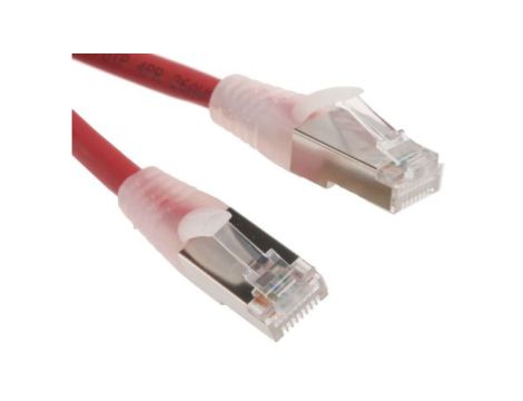 Kabel kategorii 6, Czerwony, Wtyk RJ45/męski RJ45dł.: 2m, mat. koszulki: LSZH