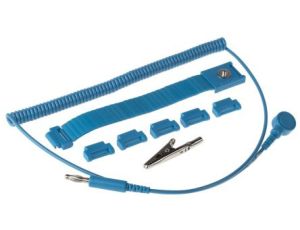 Opaska antystatyczna na nadgarstek z przewodem, 4mm Tak, dł. przewodu 1.8m, RS PRO Pojedynczy przewód