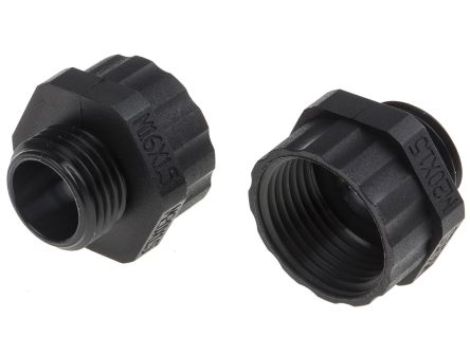 Adapter do dławnic kablowych, M16 → M20, materiał: Nylon 66, kolor: Czarny, RS PRO 822-9864 /10szt./