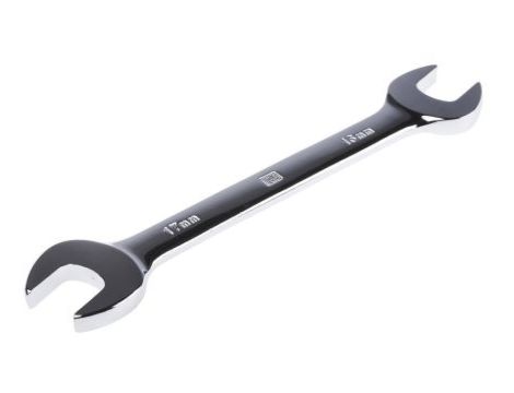 Klucz otwarty dwustronny, roz. 16 x 17 mm, dł. 185 mm, materiał: Stal chromowo-wanadowa, RS PRO