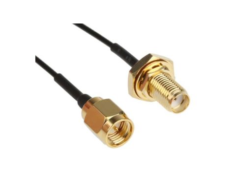 Kabel koncentryczny, Czarny Gniazdo SMA Wtyk SMA 300mm, RS PRO Z zakończeniem