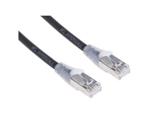 Kabel kategorii 6, Czarny, Wtyk RJ45/męski RJ45dł.: 500mm, mat. koszulki: LSZH