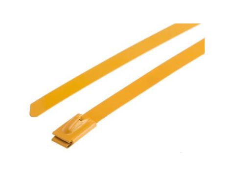 Opaska kablowa 360mm 7.9 mm Stal nierdzewna z powłoką poliestrową 100 sztuk RS PRO