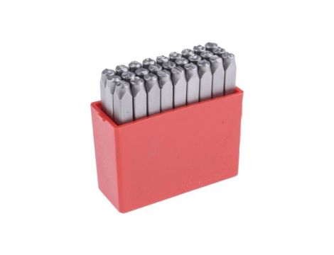 Zestaw wybijaków liter, H 4mm, 27-szt., (Od A do Z), RS PRO