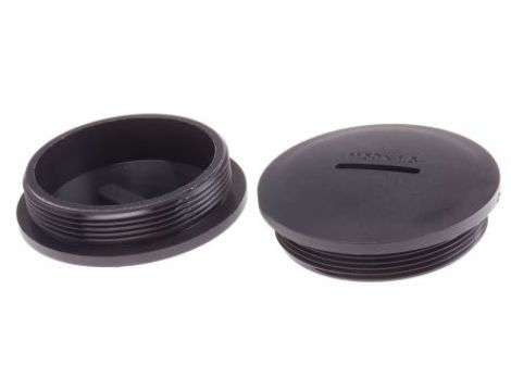 Zaślepka, Czarny M50 x 1.5 Gwintowany, Nylon 66, Zaślepianie, 49.9mm 55.5mm RS PRO