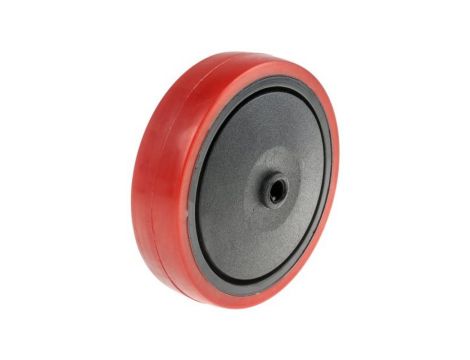 Kółko do wózka, Lite, PUR, Pomarańczowy, obc.: 150kg, śred.: 125mm, szer.: 30mm