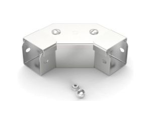 Kątownik poziomy do koryt kablowych Stal nierdzewna 304 Zatyczka przednia wygięta pod kątem 90 75 x 75mm RS PRO